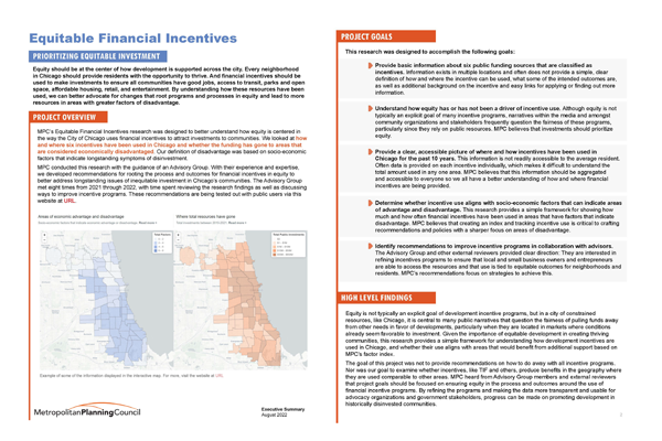 Equitable Financial Incentives Recommendations