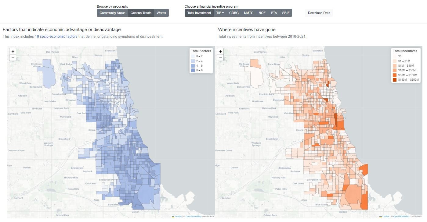 Equitable Finanacial Incentives Map
